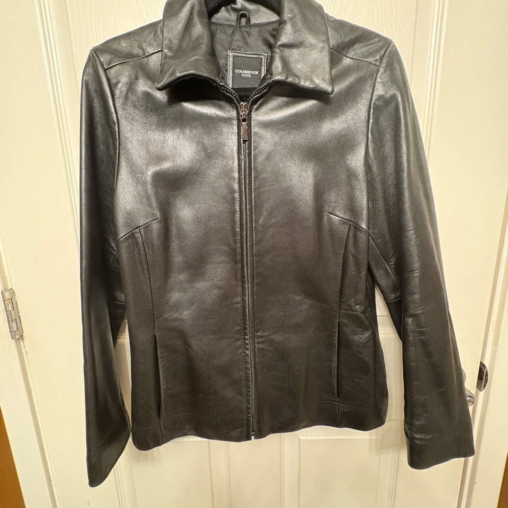 Black Leather Jacket Classic Motorcycle Style